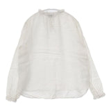 LOISIR カットオフ リネン ブラウス シャツ ホワイト レディース ロワズィール【中古】5-0824M∞