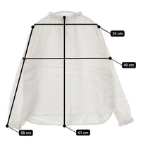 LOISIR カットオフ リネン ブラウス シャツ ホワイト レディース ロワズィール【中古】5-0824M∞