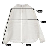 LOISIR カットオフ リネン ブラウス シャツ ホワイト レディース ロワズィール【中古】5-0824M∞