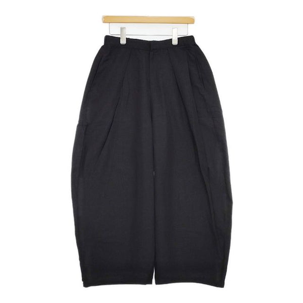 芽風 コットン レーヨン センソユニコ ワイド パンツ ブラック レディース 芽風【中古】5-1027G∞