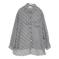 GHOSPELL シフォン 小花柄 長袖 24GH00BLG210BNW シアー ブラウス シャツ ブラック ホワイト レディース ゴスペル【中古】5-0904M△