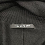 mizuiro-ind ポンチョライクハイネックプルオーバー アシンメトリー ニット ブラック レディース ミズイロインド【中古】5-1211T◎