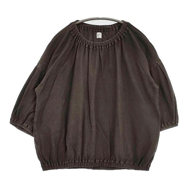 grin コットンリネン ブラウス シャツ ブラウン レディース グリン【中古】5-1027M∞