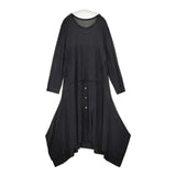 GROUND Y カットソードッキングワンピース 定価38000円 ワンピース ブラック レディース グラウンドワイ/YOHJI【中古】5-1214M∞