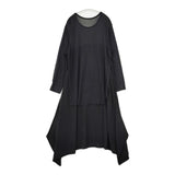 GROUND Y カットソードッキングワンピース 定価38000円 ワンピース ブラック レディース グラウンドワイ/YOHJI【中古】5-1214M∞