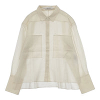 BEIGE BL.CW.SM.0504 ボクシーブラウス エクリュ 定価35200円 シアー コットン 長袖シャツ 23SS アイボリー レディース ベイジ【中古】5-0904M△