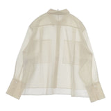 BEIGE BL.CW.SM.0504 ボクシーブラウス エクリュ 定価35200円 シアー コットン 長袖シャツ 23SS アイボリー レディース ベイジ【中古】5-0904M△