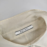 BEIGE BL.CW.SM.0504 ボクシーブラウス エクリュ 定価35200円 シアー コットン 長袖シャツ 23SS アイボリー レディース ベイジ【中古】5-0904M△