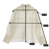 BEIGE BL.CW.SM.0504 ボクシーブラウス エクリュ 定価35200円 シアー コットン 長袖シャツ 23SS アイボリー レディース ベイジ【中古】5-0904M△
