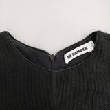 JIL SANDER メイヤー期 サイズ34 フレンチスリーブ リネンコットン ワンピース 2017 ブラック レディース ジルサンダー【中古】5-0725S♪