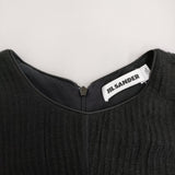 JIL SANDER メイヤー期 サイズ34 フレンチスリーブ リネンコットン ワンピース 2017 ブラック レディース ジルサンダー【中古】5-0725S♪