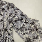 stola. 花柄プリント ドレス ワンピース パープル ホワイト レディース ストラ【中古】5-1027M∞