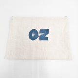 R&D.M.Co- OZ EMBROIDERY POUCH 刺繍 オズの魔法使い リネン ポーチ ベージュ レディース オールドマンズテーラー【中古】5-0819G◎