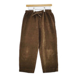 Toujours ベルベット コットンリネン ベロア イージー パンツ ブラウン レディース トゥジュー【中古】5-1225T∞