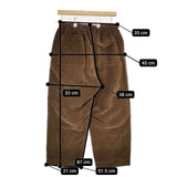 Toujours ベルベット コットンリネン ベロア イージー パンツ ブラウン レディース トゥジュー【中古】5-1225T∞