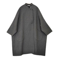 ARTS&SCIENCE カシミヤウール スタンドカラー ワイド 0203-L100L-3145 定価231000円 コート チャコールグレー レディース アーツ&サイエンス【中古】5-0822T△