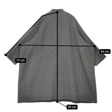 ARTS&SCIENCE カシミヤウール スタンドカラー ワイド 0203-L100L-3145 定価231000円 コート チャコールグレー レディース アーツ&サイエンス【中古】5-0822T△