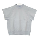 R&D.M.Co- COMPACT 裏起毛 HALF SLEEVE 定価19580円 トレーナー 半袖 スウェット ライトブルー レディース オールドマンズテーラー【中古】5-0812M△