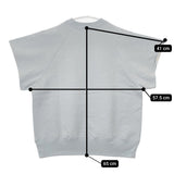 R&D.M.Co- COMPACT 裏起毛 HALF SLEEVE 定価19580円 トレーナー 半袖 スウェット ライトブルー レディース オールドマンズテーラー【中古】5-0812M△