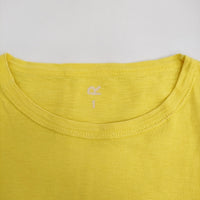 45R/45rpm ロゴプリント サイズ1 半袖Ｔシャツ カットソー イエロー レディース フォーティーファイブアールピーエム【中古】5-0725S♪