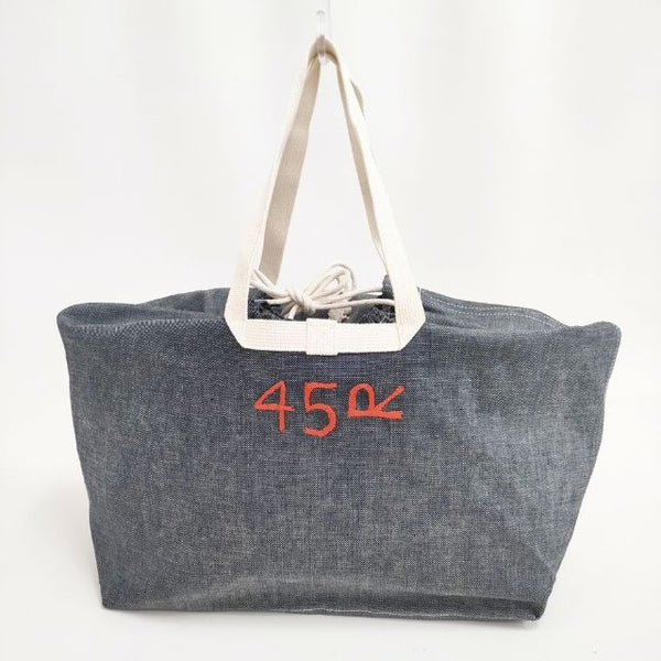 45R/45rpm ワクワクドキドキ袋 Lady's LAUNDRY 巾着 トートバッグ ネイビー レディース フォーティーファイブアールピーエム【中古】5-1029G∞