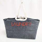 45R/45rpm ワクワクドキドキ袋 Lady's LAUNDRY 巾着 トートバッグ ネイビー レディース フォーティーファイブアールピーエム【中古】5-1029G∞