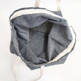 45R/45rpm ワクワクドキドキ袋 Lady's LAUNDRY 巾着 トートバッグ ネイビー レディース フォーティーファイブアールピーエム【中古】5-1029G∞