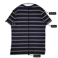 Scye 5117-21913 サイズ38 ボーダー ポケット 半袖Ｔシャツ カットソー ネイビー ホワイト レディース サイ【中古】5-0725S♪