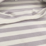 agnes b. 2653J008 サイズ2 コットン ボーダー 半袖Ｔシャツ カットソー ラベンダー ホワイト レディース アニエスベー【中古】5-0725S♪