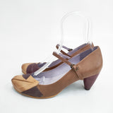 MANA ワンストラップ サイズ37 パンプス ブラウン レディース マナ【中古】5-1127G◎