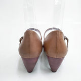 MANA ワンストラップ サイズ37 パンプス ブラウン レディース マナ【中古】5-1127G◎