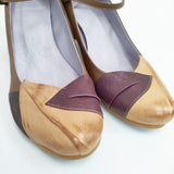 MANA ワンストラップ サイズ37 パンプス ブラウン レディース マナ【中古】5-1127G◎