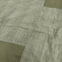 pas a pas コットン チェック パッチワーク ドロップショルダー ブラウス シャツ カーキ レディース パスアパス【中古】5-0725S♪