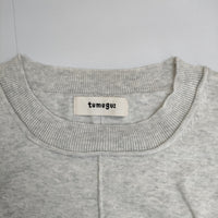 tumugu TK22301a コットン ランダム リブ ノースリーブニット ベスト ライトグレー レディース ツムグ【中古】5-0904M△