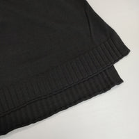 tumugu TK22301a コットン ランダム リブ ノースリーブニット ベスト ブラック レディース ツムグ【中古】5-0904M△