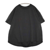 HIYORI バックギャザーコットン オーバーサイズ 半袖Ｔシャツ カットソー ブラック レディース ヒヨリ【中古】5-0725S♪