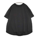 HIYORI バックギャザーコットン オーバーサイズ 半袖Ｔシャツ カットソー ブラック レディース ヒヨリ【中古】5-0725S♪
