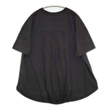 HIYORI バックギャザーコットン オーバーサイズ 半袖Ｔシャツ カットソー ブラック レディース ヒヨリ【中古】5-0725S♪