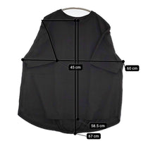 HIYORI バックギャザーコットン オーバーサイズ 半袖Ｔシャツ カットソー ブラック レディース ヒヨリ【中古】5-0725S♪