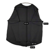HIYORI バックギャザーコットン オーバーサイズ 半袖Ｔシャツ カットソー ブラック レディース ヒヨリ【中古】5-0725S♪