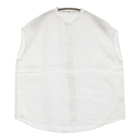 LE GLAZIK スタンドカラーノースリーブシャツ 定価9900円 JL-3467 サイズ36 ブラウス シャツ ホワイト レディース ルグラジック【中古】5-0806S♪