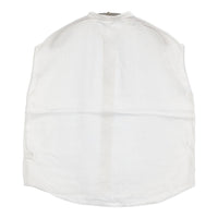 LE GLAZIK スタンドカラーノースリーブシャツ 定価9900円 JL-3467 サイズ36 ブラウス シャツ ホワイト レディース ルグラジック【中古】5-0806S♪