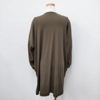 cinq symphonie ロング丈 カーディガン カーキ レディース サンクサンフォニー【中古】5-0811M◎