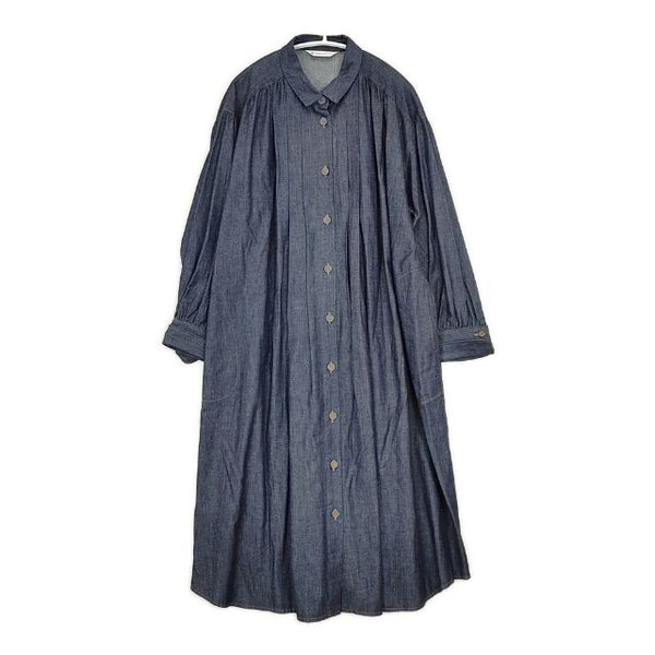 Cotton House Aya タック ワンピース コート EZMN77409GM コットン デニム ワンピース ネイビー レディース コットンハウスアヤ【中古】5-0824M∞
