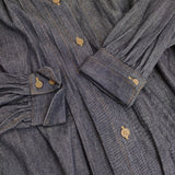 Cotton House Aya タック ワンピース コート EZMN77409GM コットン デニム ワンピース ネイビー レディース コットンハウスアヤ【中古】5-0824M∞