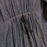 Cotton House Aya タック ワンピース コート EZMN77409GM コットン デニム ワンピース ネイビー レディース コットンハウスアヤ【中古】5-0824M∞