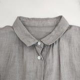 cinq symphonie シャツワンピース ワンピース ライトグレー系 レディース サンクサンフォニー【中古】5-0824M∞