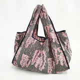 ANOKHI インド製 コットン 総柄 トートバッグ グレー ピンク レディース アノーキ【中古】5-1029G∞