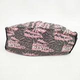 ANOKHI インド製 コットン 総柄 トートバッグ グレー ピンク レディース アノーキ【中古】5-1029G∞