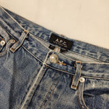 A.P.C. サイズ27 ジーンズ 加工 デニムパンツ ライトブルー レディース アーペーセー【中古】5-1129G∞